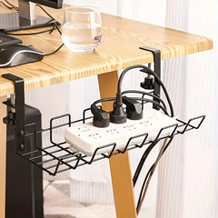Cable Management Under Desk No Drill Cord Organizer Tray