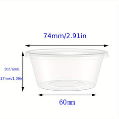 50pcs 2.4 oz Mucus Foam Ball Storage Container with Lid
