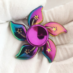 Colorful Alloy Metal Fidget Spinner Iridescent Purple Pink Green Golden Spinner