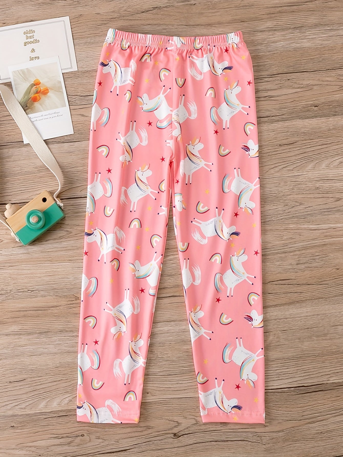 Unicorn Print Skinny Leggings For Girls