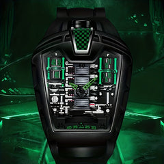 Men's Sports Quartz Watch with Silicone Strap