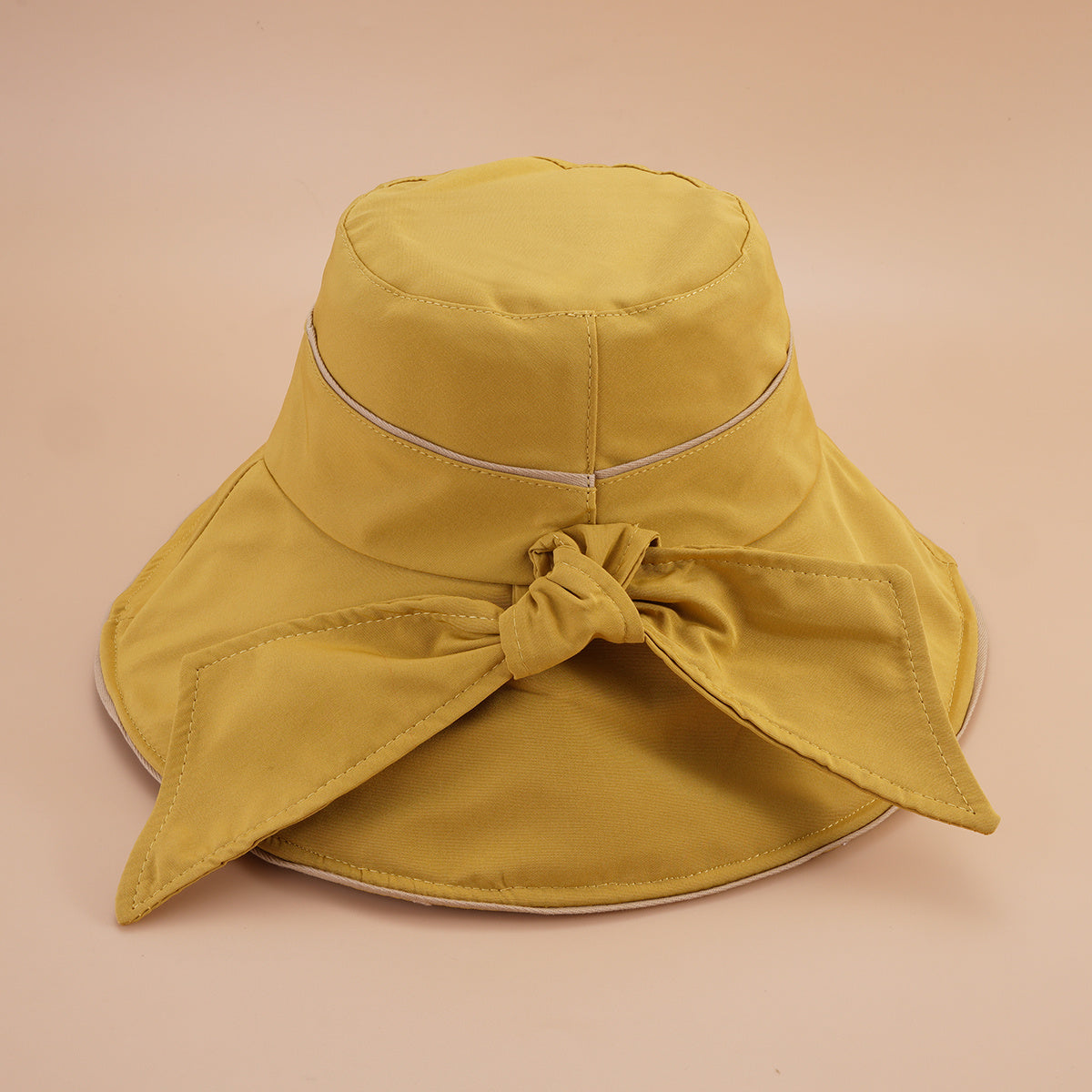 Western Style Summer Bow Bucket Hat Men Women All-match Sun Hat
