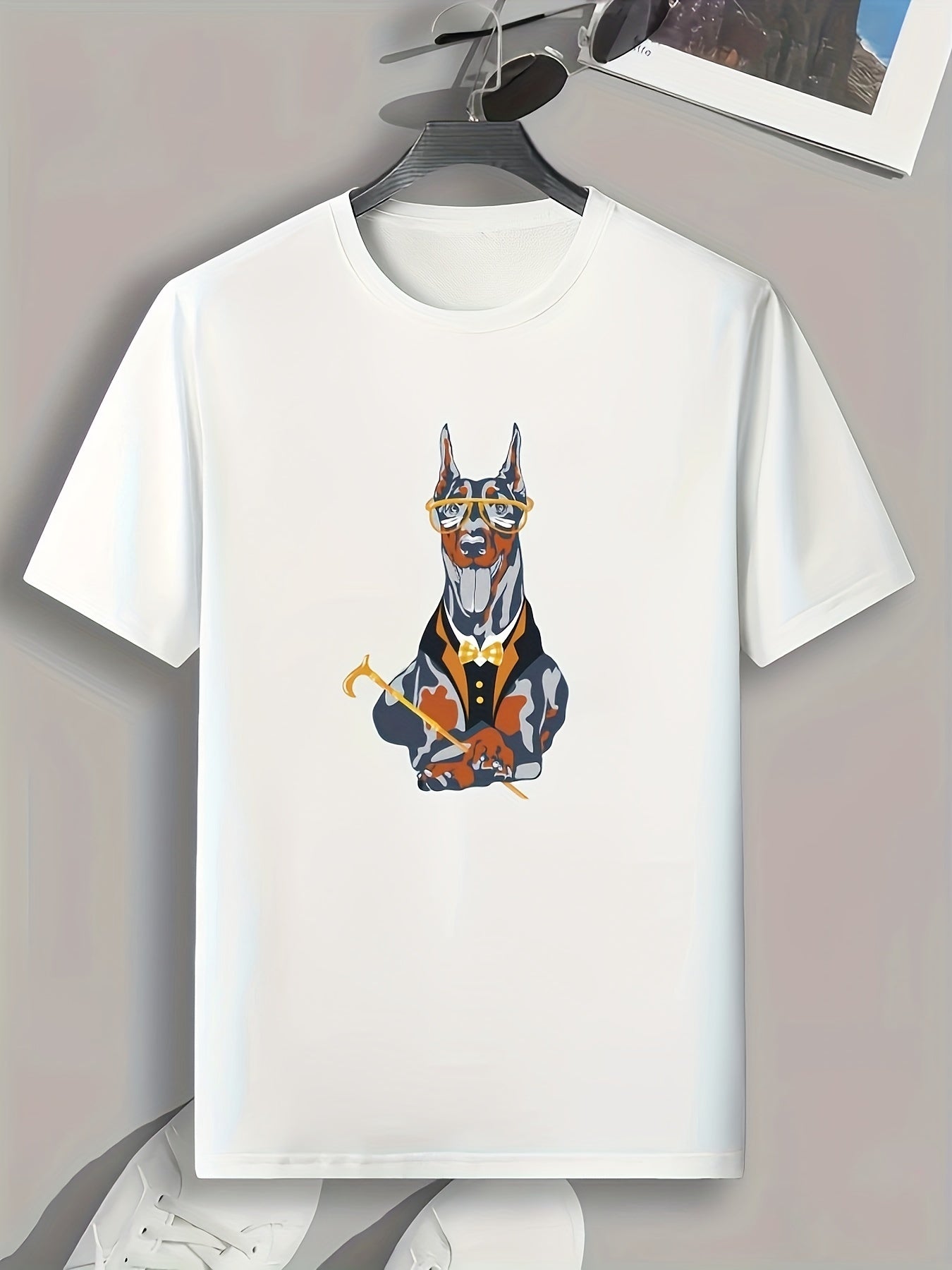 Dog Print Men's Graphic T shirt Casual Comfy Tees For Summer Mens Clothing