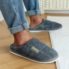 Soft Plush Cozy House Slippers Anti skid Slip on Shoes Indoor For Men