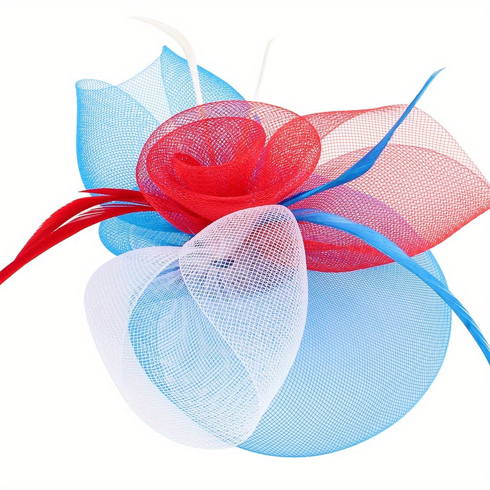 Mesh Faux Feather Ladies Party Headwear
