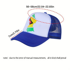 Hip Hop Printed Baseball Cap Unisex Mesh Trucker Hat Adjustable Sun Hats