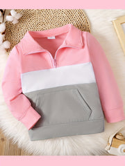 Girls Casual Pullover Sweatshirt Long Sleeve Zip Up Crew Neck Tops
