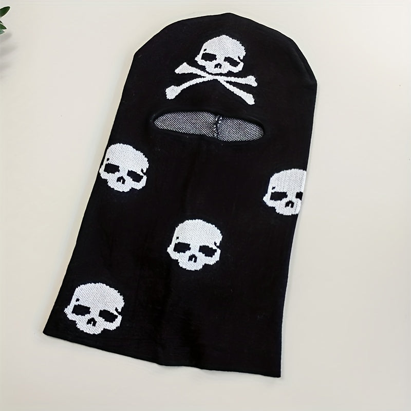 Skull Jacquard Balaclava Hip Hop Knit Hat Unisex Beanie Coldproof Ski Mask
