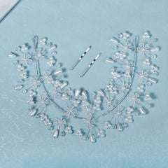 Acrylic Flower Bead Hair Clip Bridal Wedding Headband