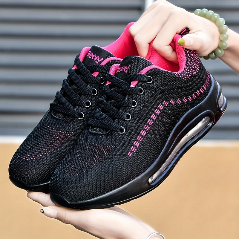 Letter Embroidered Wedge Shoes With Air Cushion For Women