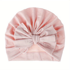 Knitted Baby Hat With Bowknot for Summer