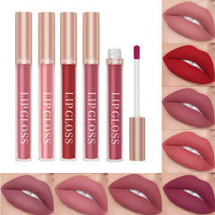 5PCS Waterproof Long Lasting Red Lip Tint Velvet Matte Lip Gloss