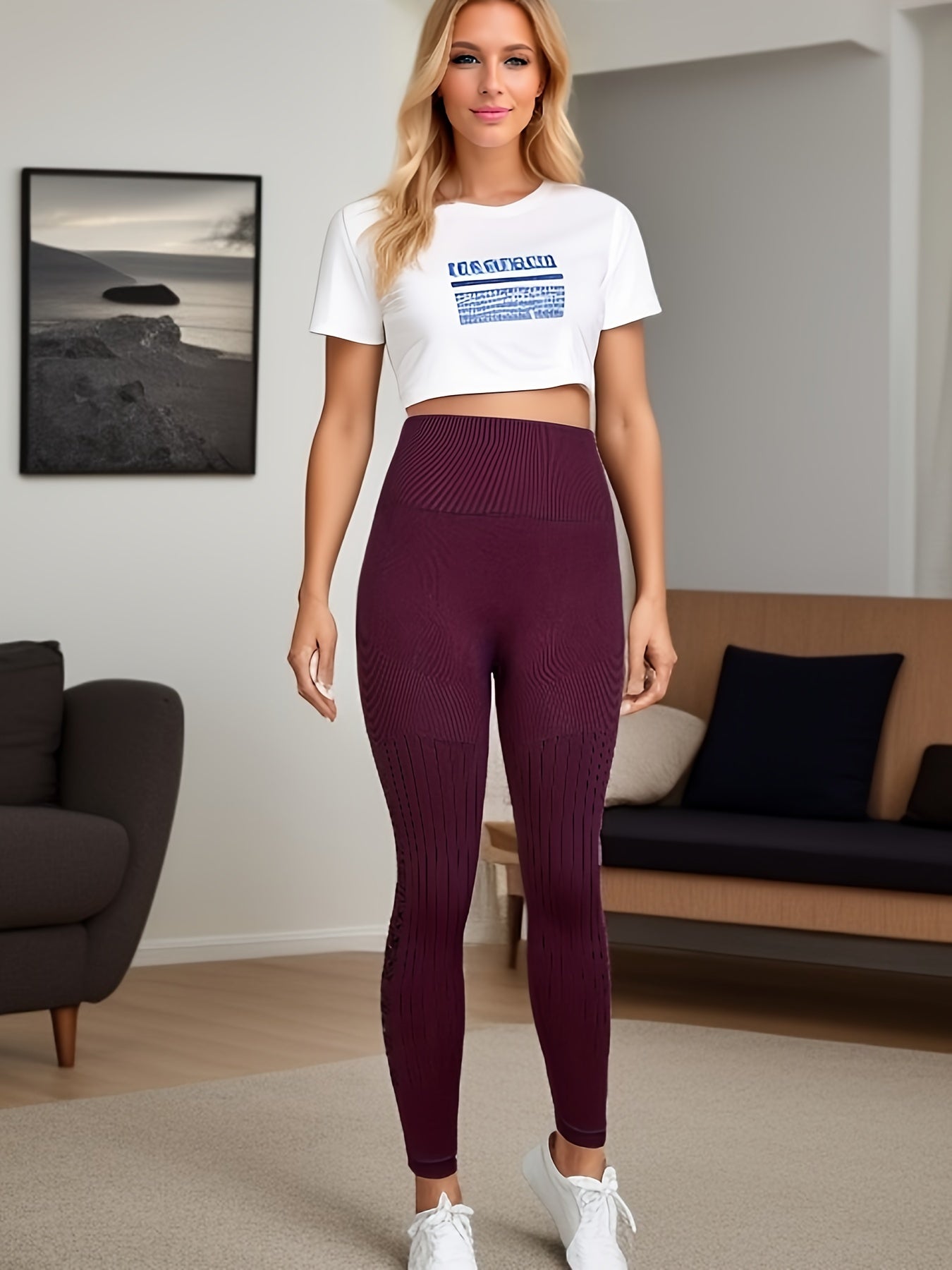 Women's High Waisted Yoga Pants for Workout Running
