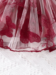 Girls Butterfly Bow Layered Mesh Dress Baby Girl Party Princess Dress