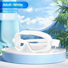 Large Frame Swimming Goggles With Earplugs for Adults