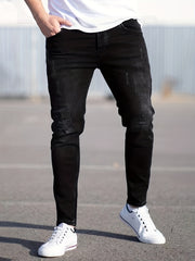 Men's Stretch Skinny Jeans w/ Pockets Casual Street Style