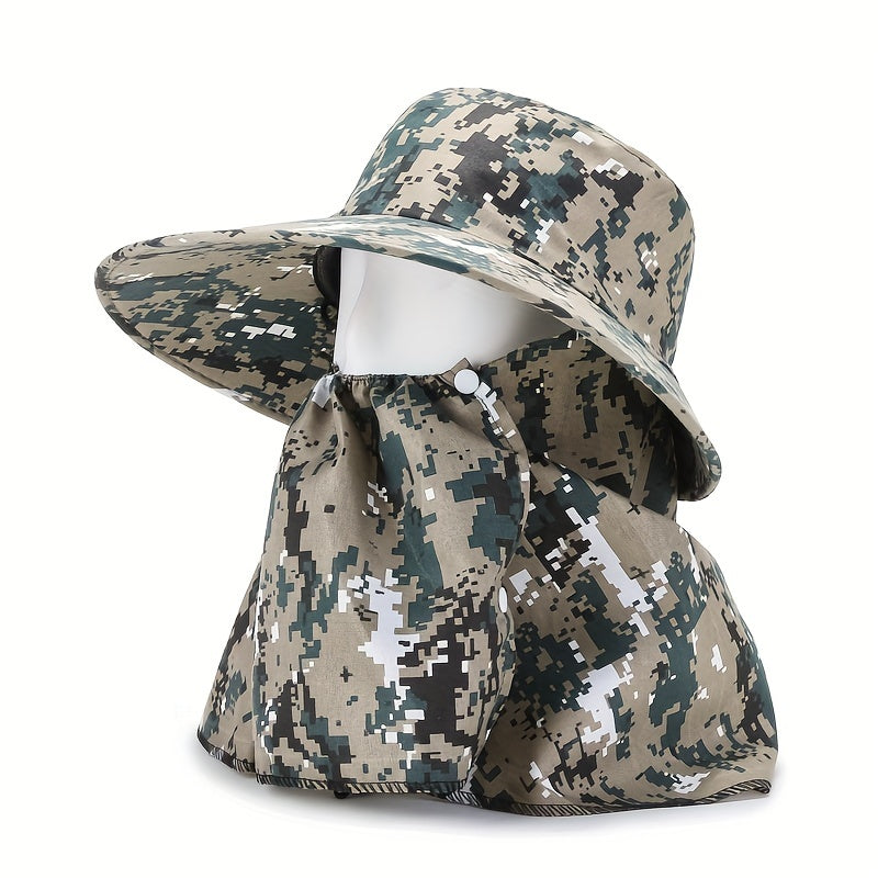 Sun Protection Fishing Hat with Neck Flap and Face Cover