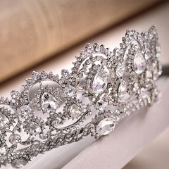 Crystal Rhinestone Tiara Bridal Party Wedding Jewelry