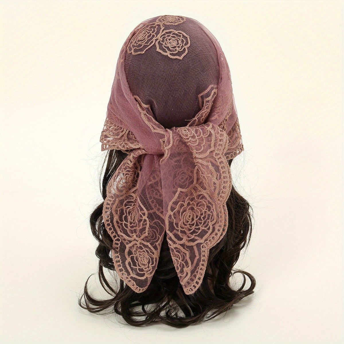 Embroidered Headscarf Thin Sunscreen Square Scarf