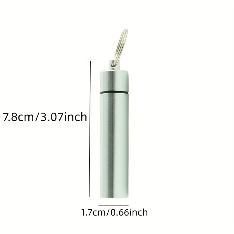 Mini Waterproof Sealed Box Keychain Pendant Outdoor Accessory