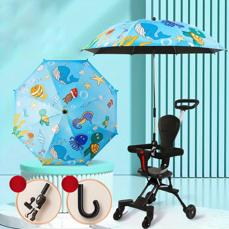 Multifunctional Sunshade Umbrella Tricycle UV Protection Sunscreen Umbrella