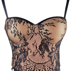 Lace Bustier Corset Top Tummy Control Body Shaper