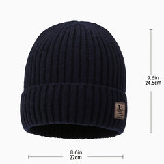 Winter Knitted Beanie Hat with Ear Protection for Outdoor Activities