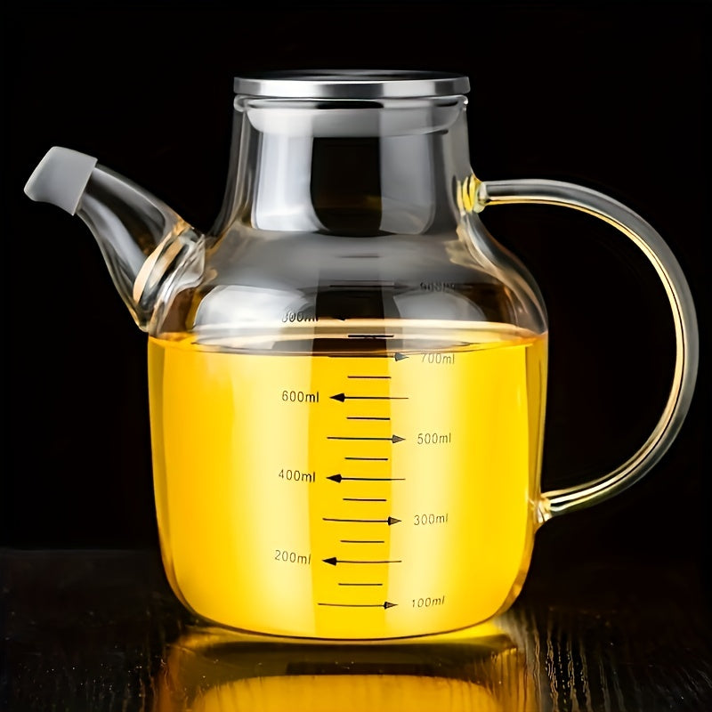 Glass Seasoning Container with Steel Lid Large Capacity