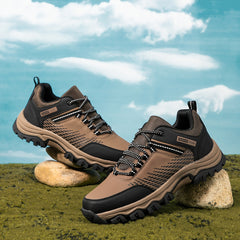 Men's Low Top Lace Up Sneakers for Outdoor Activities