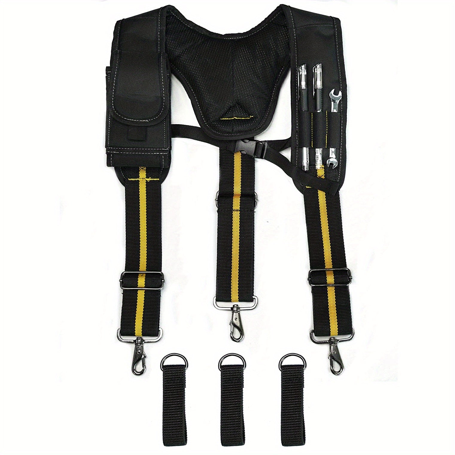 Tool Belt Suspenders with Phone Holder & Pencil Holder