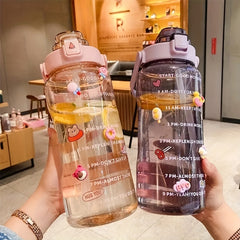 Large Capacity Sports Water Bottle With Straw Stay Hydrated