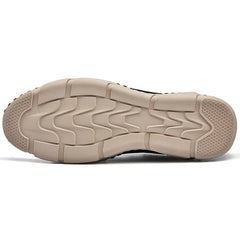 Men's Leather Lace-up Casual Walking Shoes