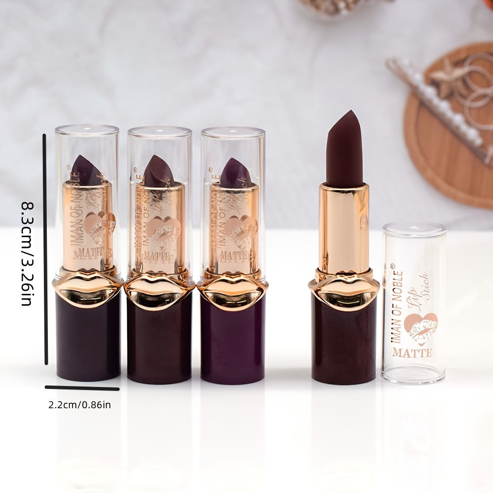 Matte Brightening Lipstick Non Fading Non Smudge Retro Red Dark Moisturizing