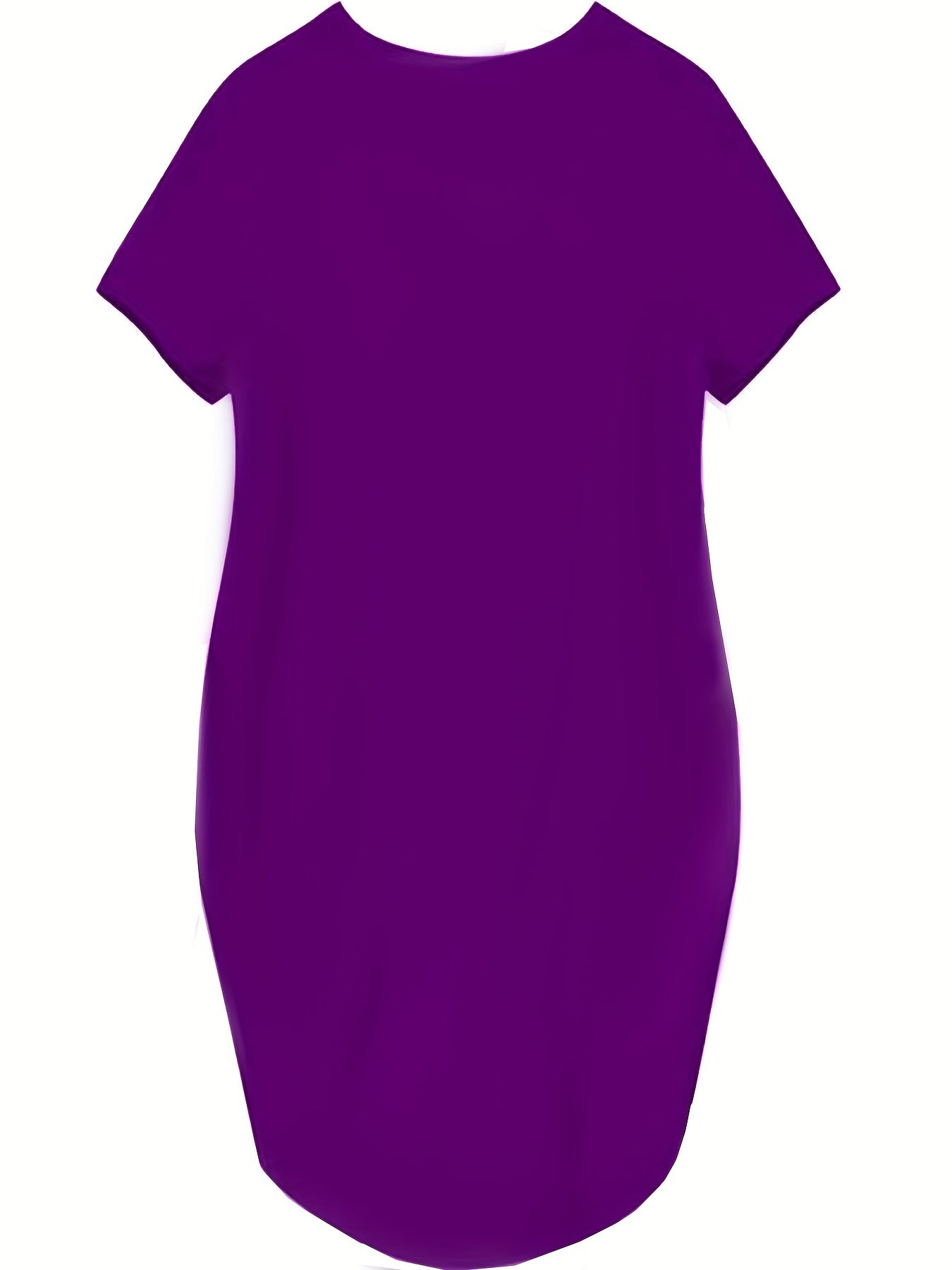 Plus Size Colorful Lip Print Short Sleeve Round Neck Dress