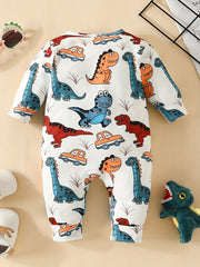 Baby Cartoon Animal Truck Print Creeper Romper
