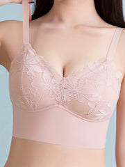 Lace Wireless Push Up Bra Breathable & Comfy Lingerie