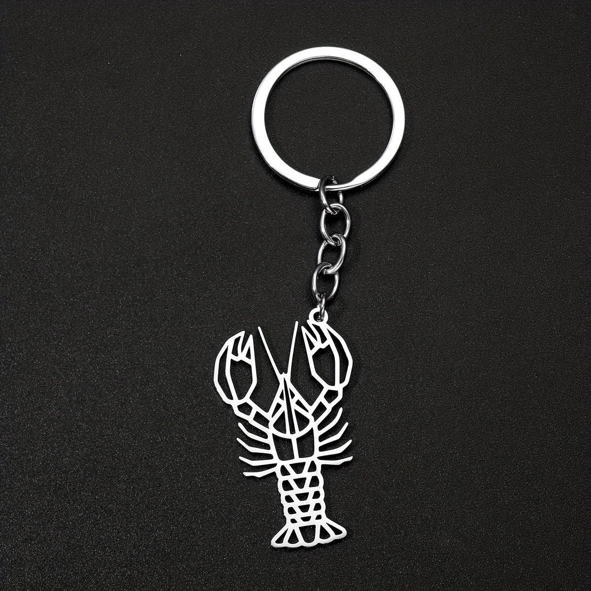 Creative Stainless Steel Lobster Keychain For Men