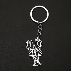 Creative Stainless Steel Lobster Keychain For Men