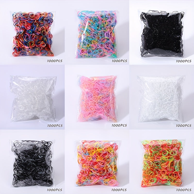 100pcs Colorful Hair Ties for Baby Girls - Ponytails & Scrunchies