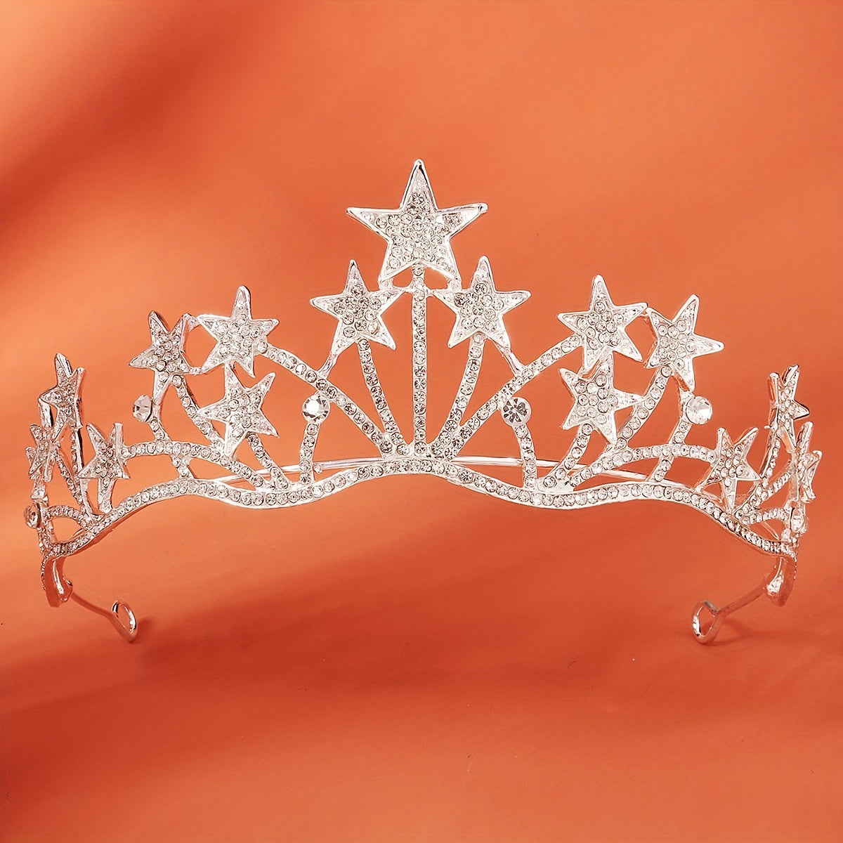 Star Headband Rhinestone Star Crown Bridal Princess Headpiece