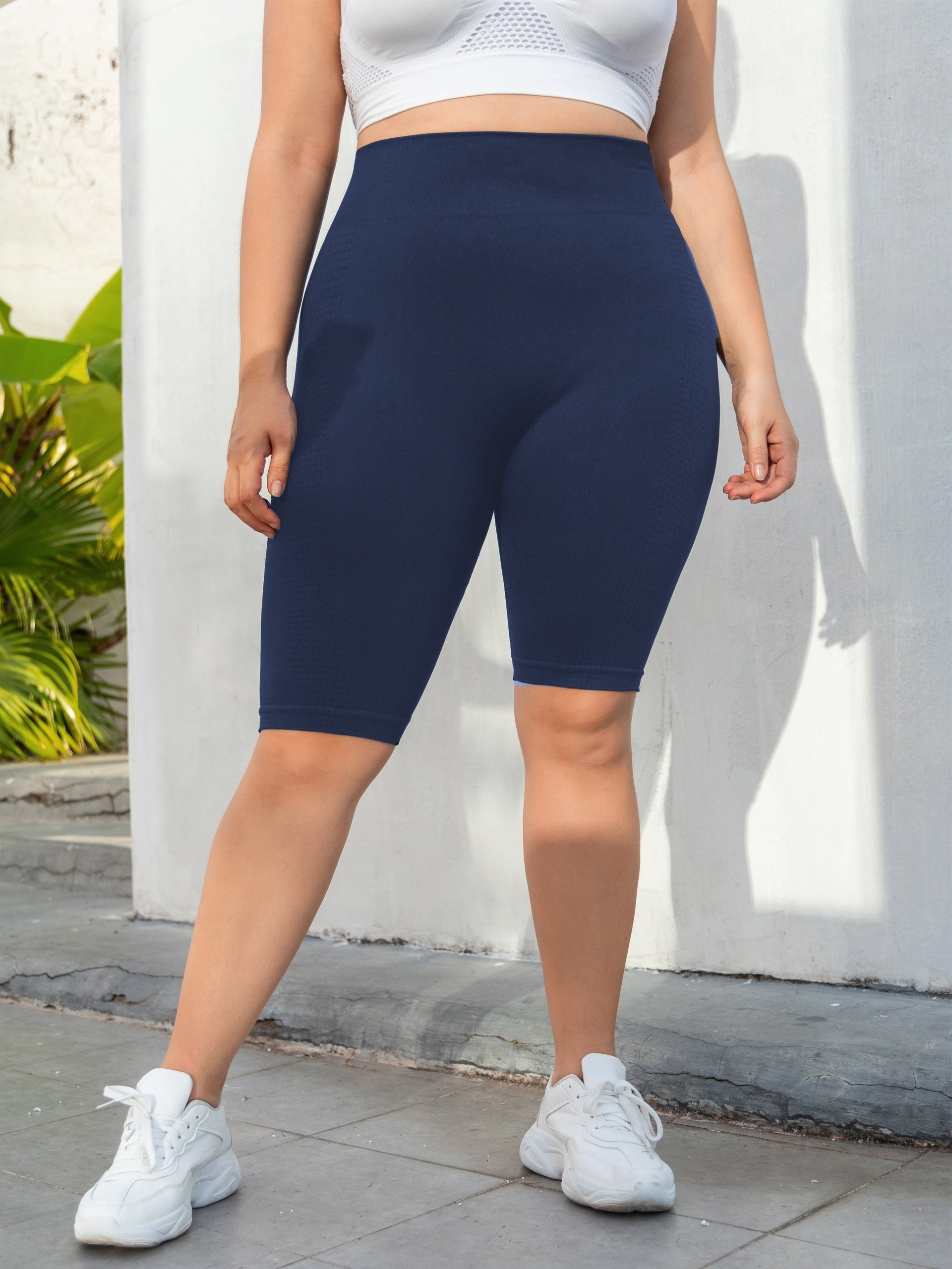 Sports Shorts Women's Wide Waistband High Waist Seamless Yoga Shorts