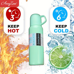 Anyzoo 3 in 1 Stainless Steel Insulated Cup With 2 Extra Lids