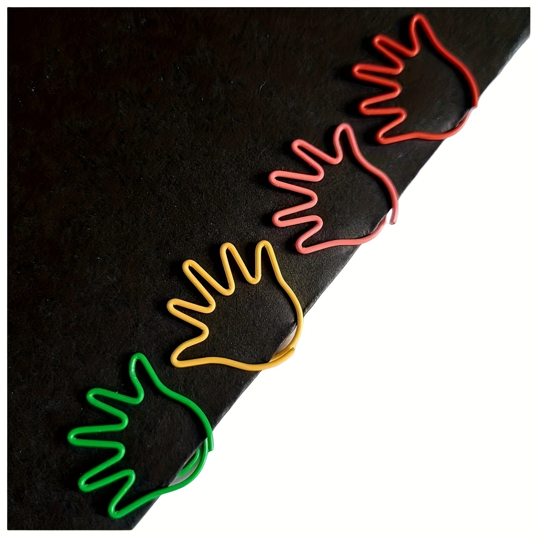 10pcs Palm Shaped Mixed Paper Clips for Office School Use