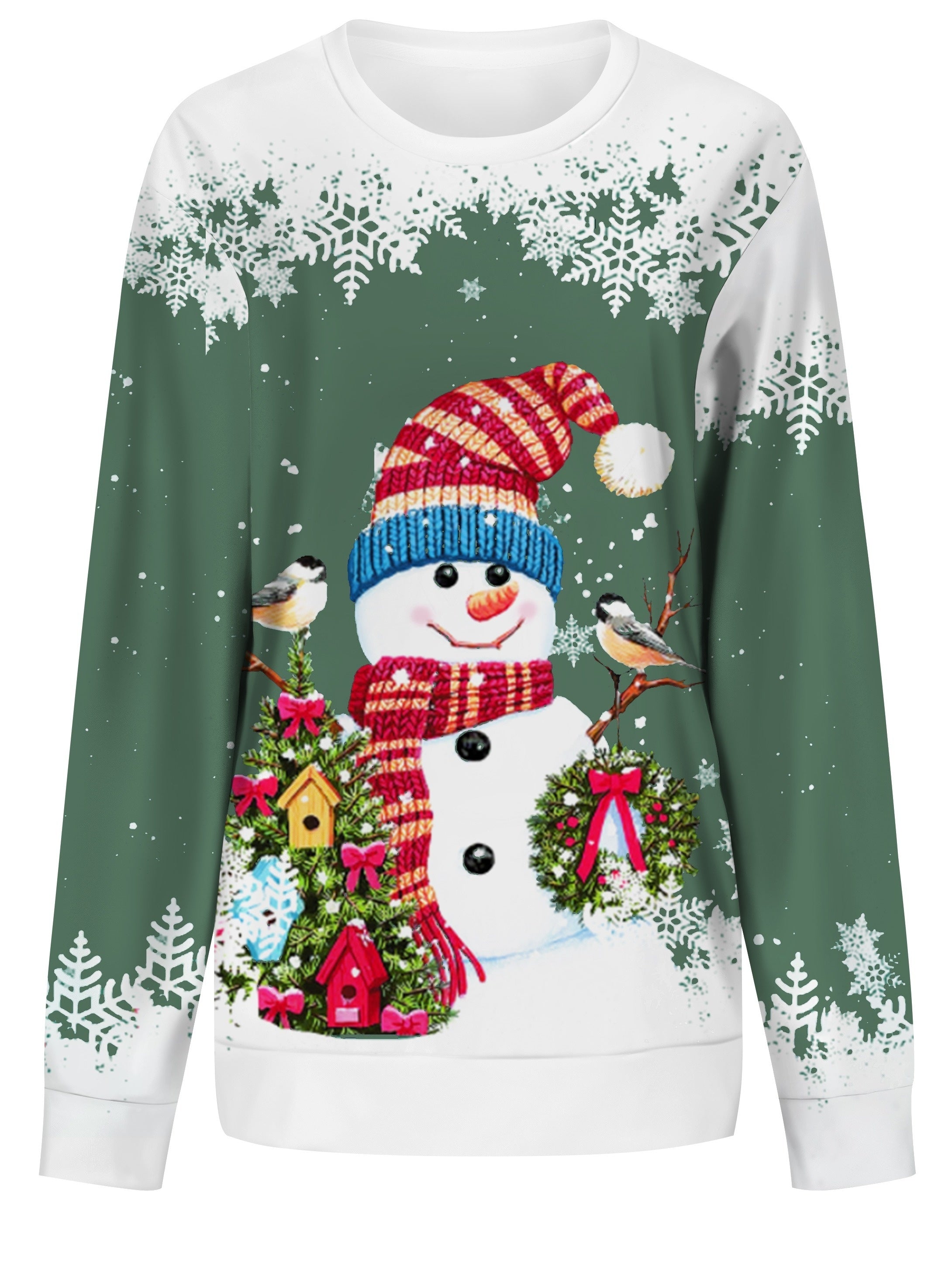 Christmas Snowman Printed Warm Sport Sweatshirts