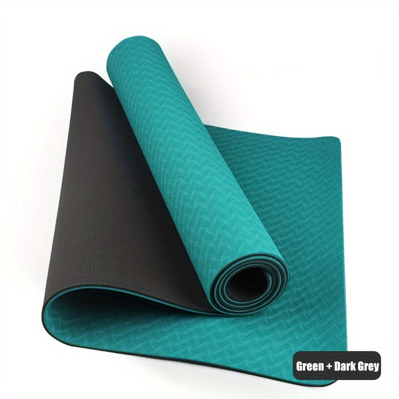 TPE Non-slip Soft Yoga Mat Thicken Widen Mute Fitness Mat 183x66x0.6cm