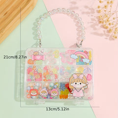 Colorful Children's DIY Jewelry Kit with Handbag