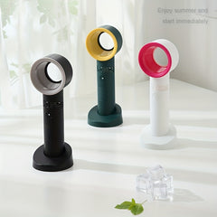Mini Portable Fan USB Rechargeable Night Light Cooling Handheld Fan