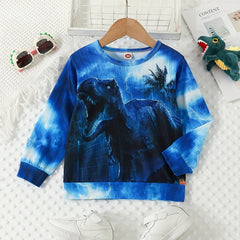 Boys' Printed Crew Neck Sweatshirt Lightening & Dinosaur