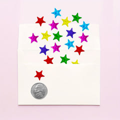 10pcs Laser Sparkle Star Stickers Self Adhesive Star Stickers In 6 Colors