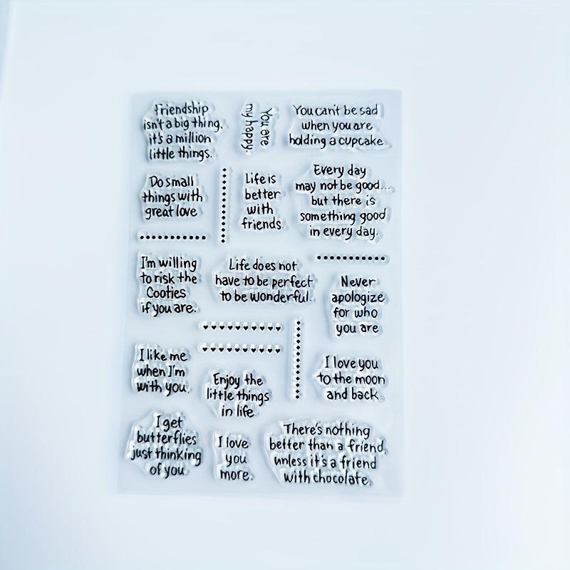 4 Sheets Rubber Stamp Set for Card Making Scrapbooking DIY Journaling